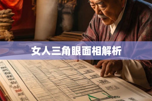 女人三角眼面相解析