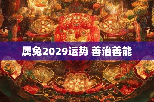 属兔2029运势 善治善能