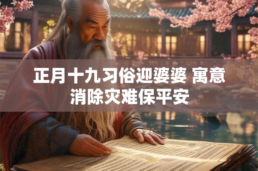 正月十九习俗迎婆婆 寓意消除灾难保平安