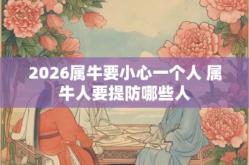 2026属牛要小心一个人 属牛人要提防哪些人