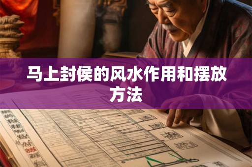 马上封侯的风水作用和摆放方法