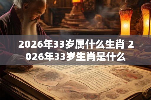 2026年33岁属什么生肖 2026年33岁生肖是什么