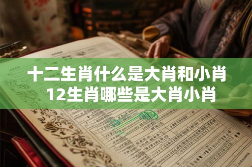 十二生肖什么是大肖和小肖  12生肖哪些是大肖小肖