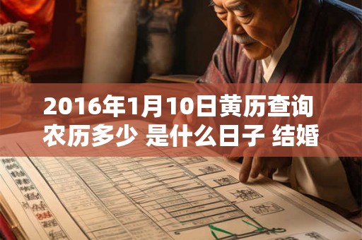 2016年1月10日黄历查询 农历多少 是什么日子 结婚吉时