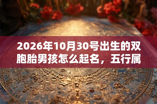 2026年10月30号出生的双胞胎男孩怎么起名，五行属什么