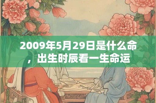 2009年5月29日是什么命，出生时辰看一生命运