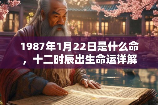 1987年1月22日是什么命，十二时辰出生命运详解