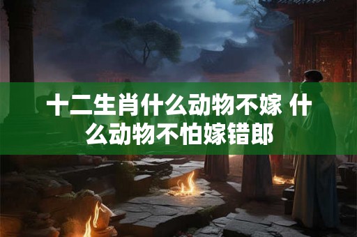 十二生肖什么动物不嫁 什么动物不怕嫁错郎