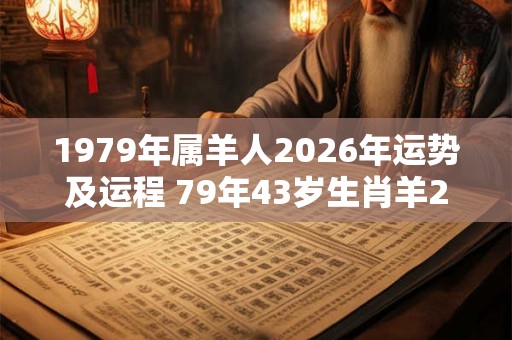 1979年属羊人2026年运势及运程 79年43岁生肖羊2026年每月运势 1979年属羊人2026年运势及运程 79年43岁生肖羊2026年每月运势