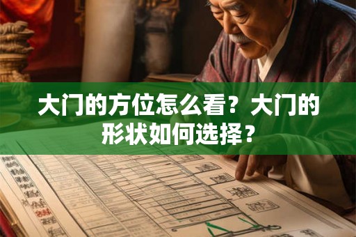 大门的方位怎么看？大门的形状如何选择？