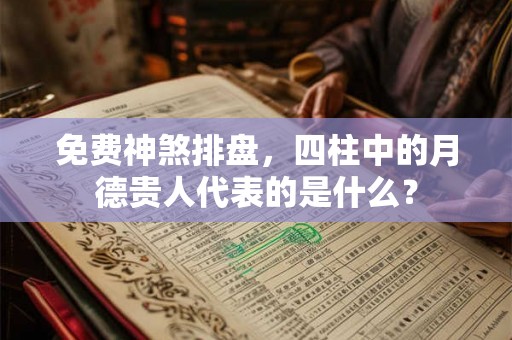 免费神煞排盘，四柱中的月德贵人代表的是什么？