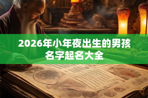 2026年小年夜出生的男孩名字起名大全