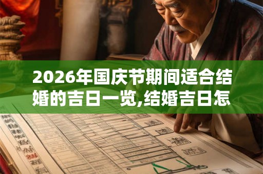 2026年国庆节期间适合结婚的吉日一览,结婚吉日怎么选择？