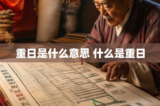 重日是什么意思 什么是重日 重日是什么意思 什么是重日