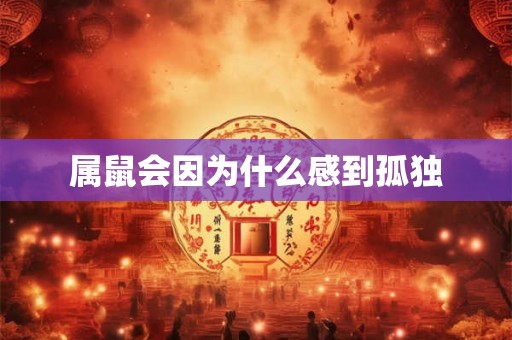 属鼠会因为什么感到孤独 属鼠会因为什么感到孤独