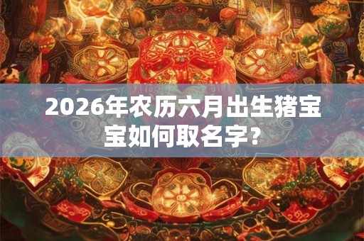 2026年农历六月出生猪宝宝如何取名字？