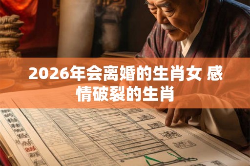2026年会离婚的生肖女 感情破裂的生肖