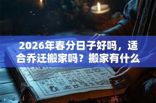 2026年春分日子好吗，适合乔迁搬家吗？搬家有什么讲究？