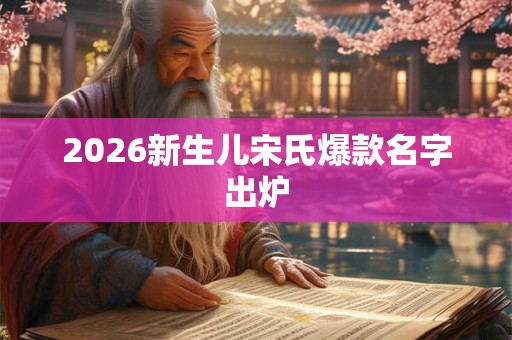 2026新生儿宋氏爆款名字出炉 2026新生儿宋氏爆款名字出炉