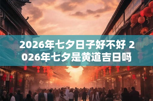 2026年七夕日子好不好 2026年七夕是黄道吉日吗