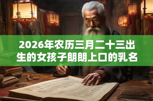 2026年农历三月二十三出生的女孩子朗朗上口的乳名赏析 2026年农历三月二十三出生的女孩子朗朗上口的乳名赏析