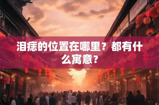 泪痣的位置在哪里？都有什么寓意？