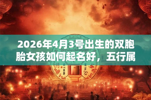 2026年4月3号出生的双胞胎女孩如何起名好，五行属什么？