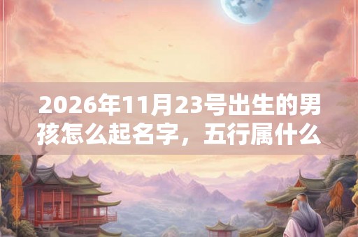 2026年11月23号出生的男孩怎么起名字,五行属什么 2026年11月23号出生的男孩怎么起名字,五行属什么