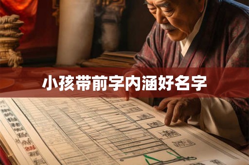 小孩带前字内涵好名字