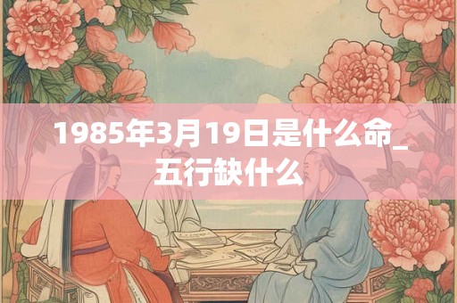 1985年3月19日是什么命_五行缺什么