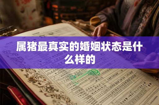 属猪最真实的婚姻状态是什么样的 属猪最真实的婚姻状态是什么样的