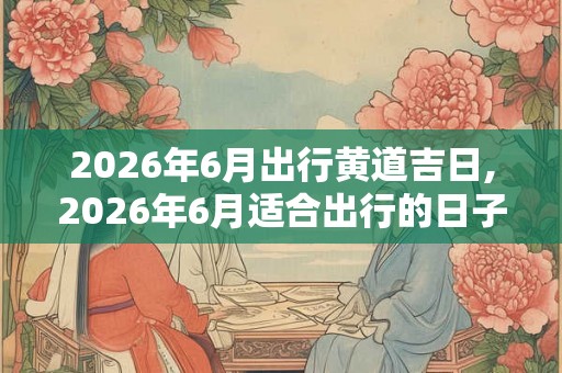 2026年6月出行黄道吉日,2026年6月适合出行的日子