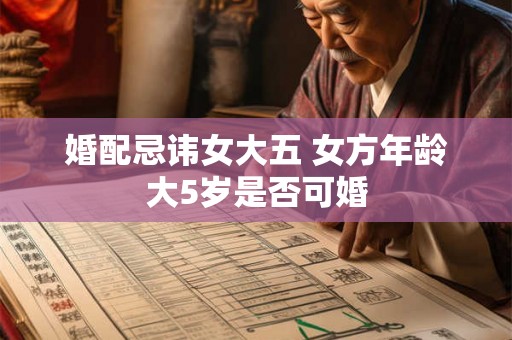 婚配忌讳女大五 女方年龄大5岁是否可婚