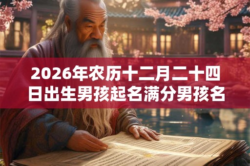 2026年农历十二月二十四日出生男孩起名满分男孩名字
