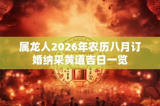 属龙人2026年农历八月订婚纳采黄道吉日一览