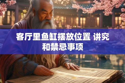 客厅里鱼缸摆放位置 讲究和禁忌事项