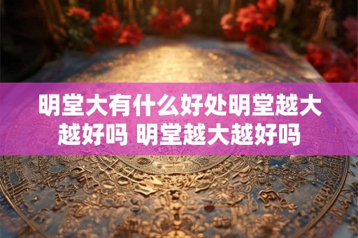 明堂大有什么好处明堂越大越好吗 明堂越大越好吗