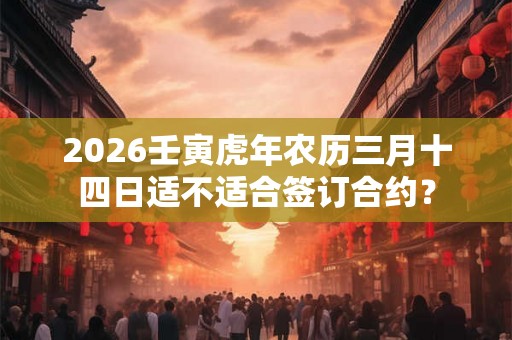 2026壬寅虎年农历三月十四日适不适合签订合约？
