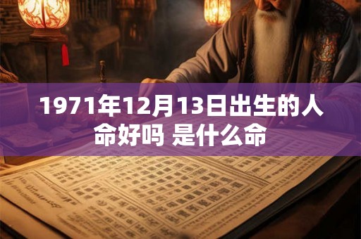1971年12月13日出生的人命好吗 是什么命