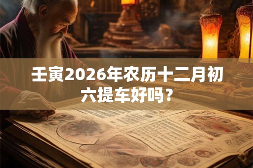 壬寅2026年农历十二月初六提车好吗？