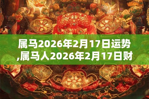 属马2026年2月17日运势,属马人2026年2月17日财运,生肖马2026年2月17日运势 属马2026年2月17日运势,属马人2026年2月17日财运,生肖马2026年2月17日运势