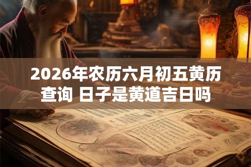 2026年农历六月初五黄历查询 日子是黄道吉日吗