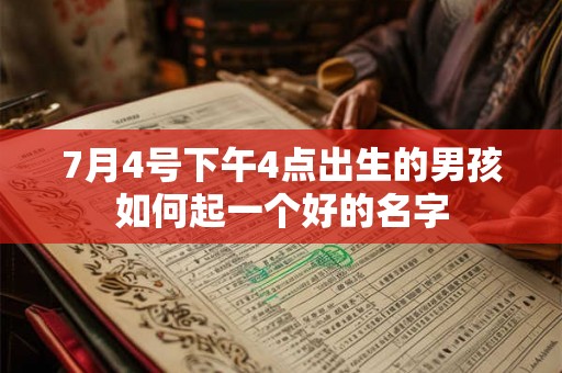 7月4号下午4点出生的男孩如何起一个好的名字