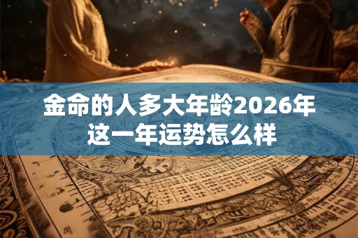 金命的人多大年龄2026年 这一年运势怎么样