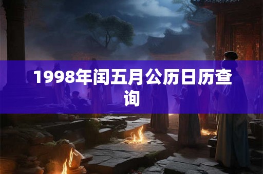 1998年闰五月公历日历查询