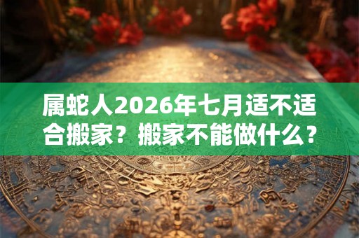 属蛇人2026年七月适不适合搬家?搬家不能做什么? 属蛇人2026年七月适不适合搬家?搬家不能做什么?