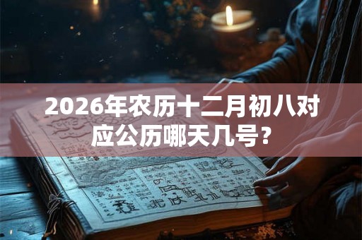 2026年农历十二月初八对应公历哪天几号？