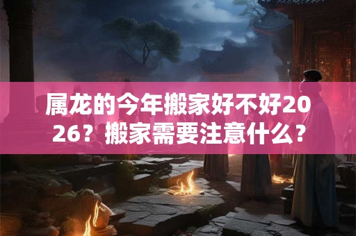 属龙的今年搬家好不好2026？搬家需要注意什么？
