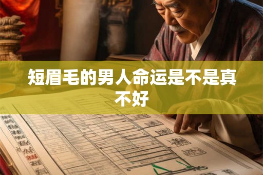短眉毛的男人命运是不是真不好
