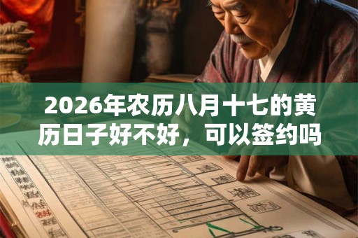 2026年农历八月十七的黄历日子好不好，可以签约吗？